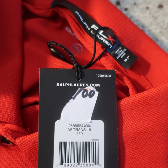 NWT Womens RLX Ralph Lauren Red Short Sleeve Polo Shirt L - Picture 6 of 6
